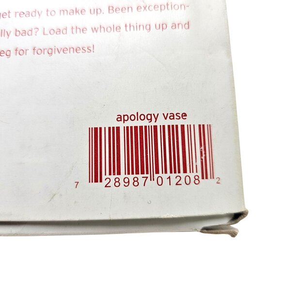 Apology Flower Talk Bud Vase By Fred Clear & Pink Acrylic Humorous Phrases - Picture 13 of 15